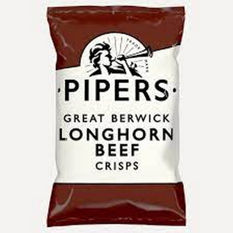 PIPERS LONGHORN BEEF CRISPS 24 X 40G