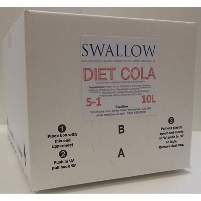 BIB DIET COLA (SWALLOW) 10LTR