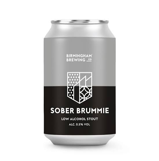 BIRMINGHAM BREWING SOBER BRUMMIE STOUT 0.5% 12 X 330ML CANS (NA)