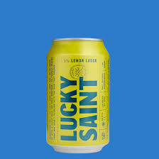 LUCKY SAINT LEMON LAGER 0.5% 24 X 330ML CANS (NA)