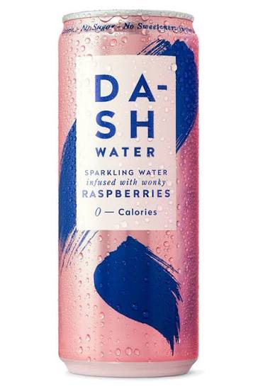 DASH RASPBERRY SPARKLING WATER 12 X 330ML CANS