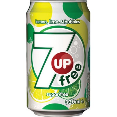 7UP SUGAR FREE CANS 330ML