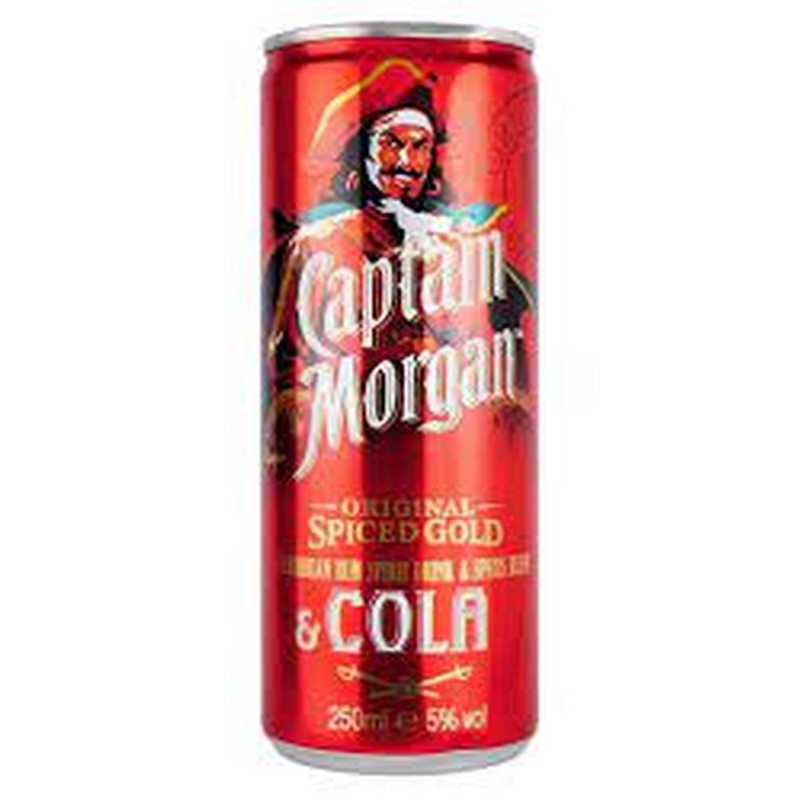 CAPTAIN MORGAN RUM & COLA 12 X 250ML CANS