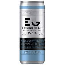 EDINBURGH GIN & TONIC CANS 12 X 250ML