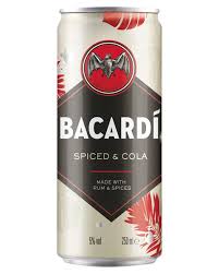 BACARDI & COLA CANS 12 X 250ML CANS