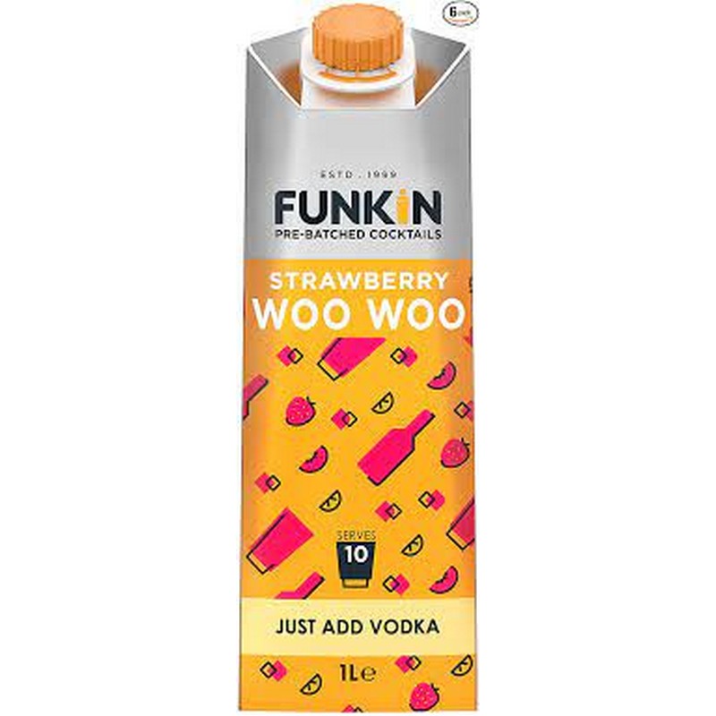 FUNKIN STRAWBERRY WOO WOO 1LTR X 6