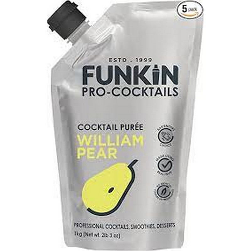 FUNKIN PEAR PUREE 1LTR X 5