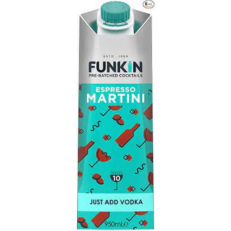 FUNKIN ESPRESSO MARTINI 6 X 1LTR