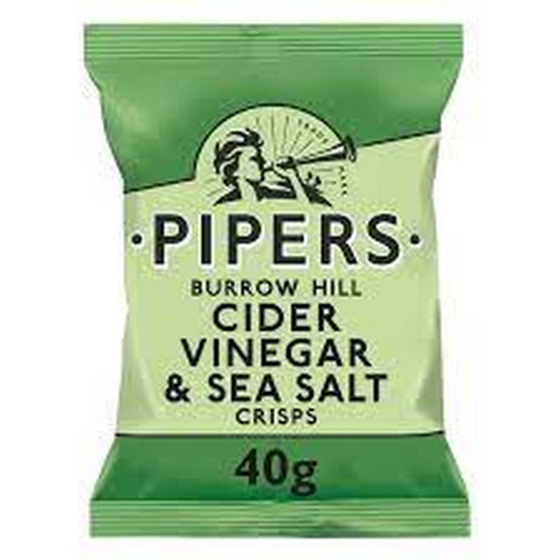 PIPERS CIDER VINEGAR & SEA SALT CRISPS 24 X 40G