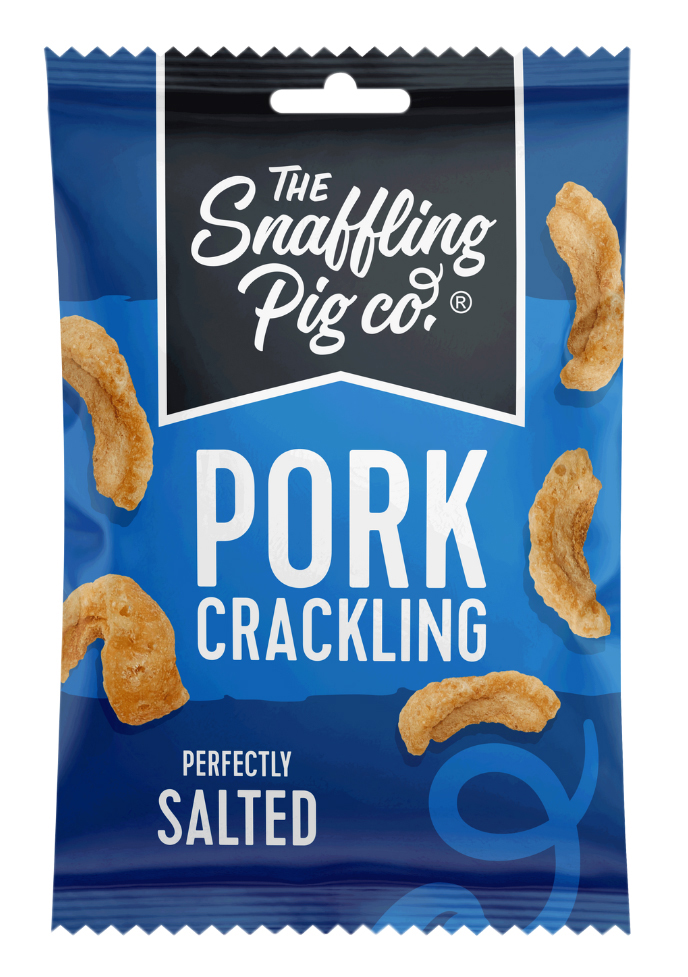 SNAFFLING PIG SALTED CRACKLING 12 X 40G