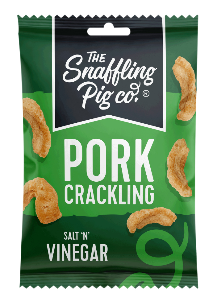 SNAFFLING PIG SALT & VINEGAR CRACKLING 12 X 40G