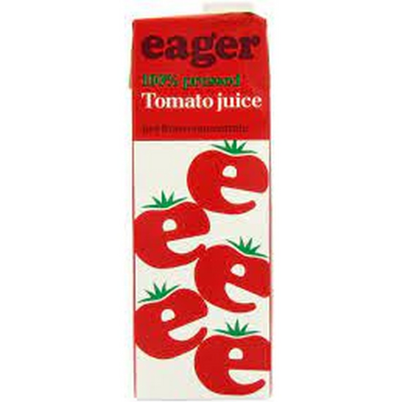 EAGER TOMATO JUICE 1LTR X 8