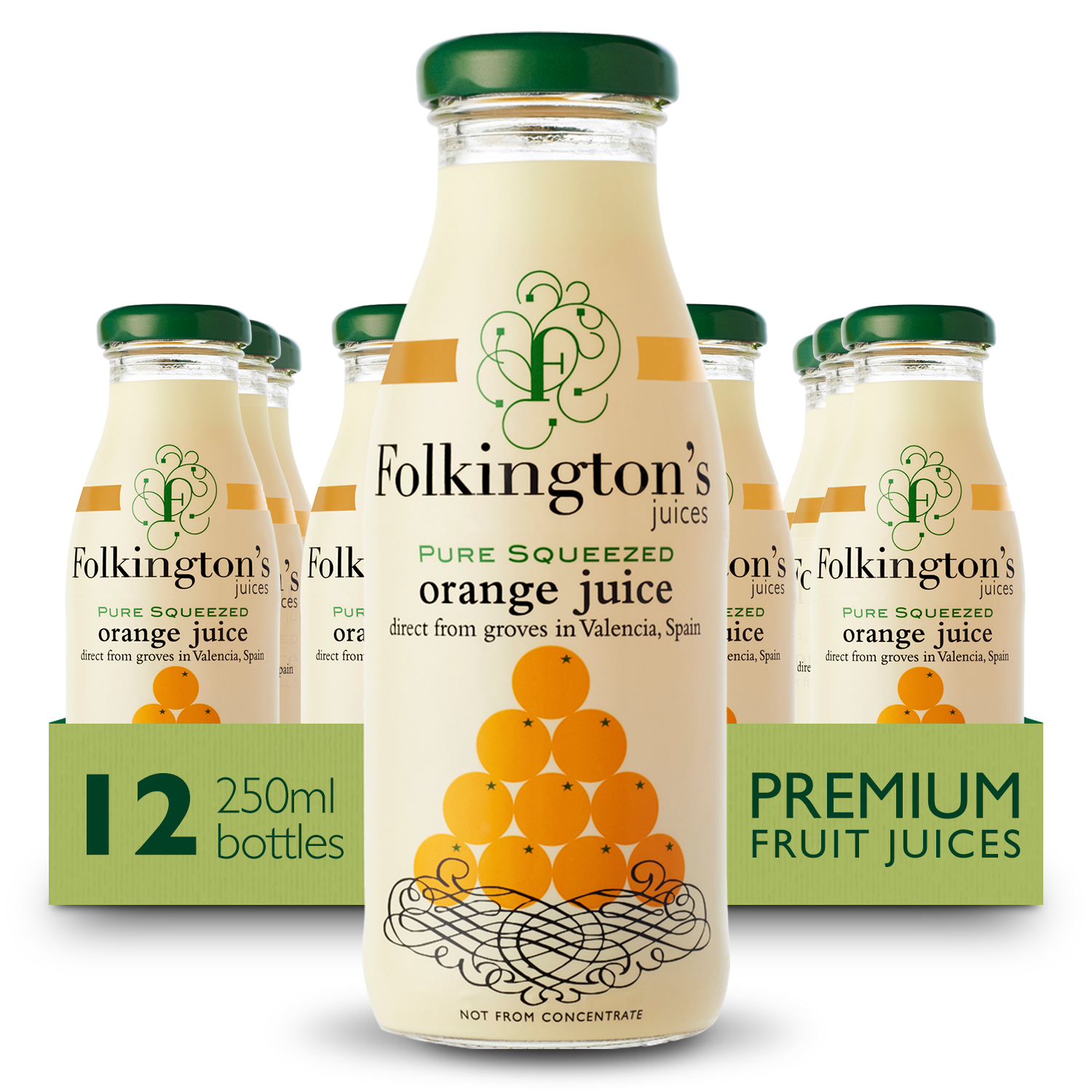 FOLKINGTONS ORANGE JUICE 12 X 250ML