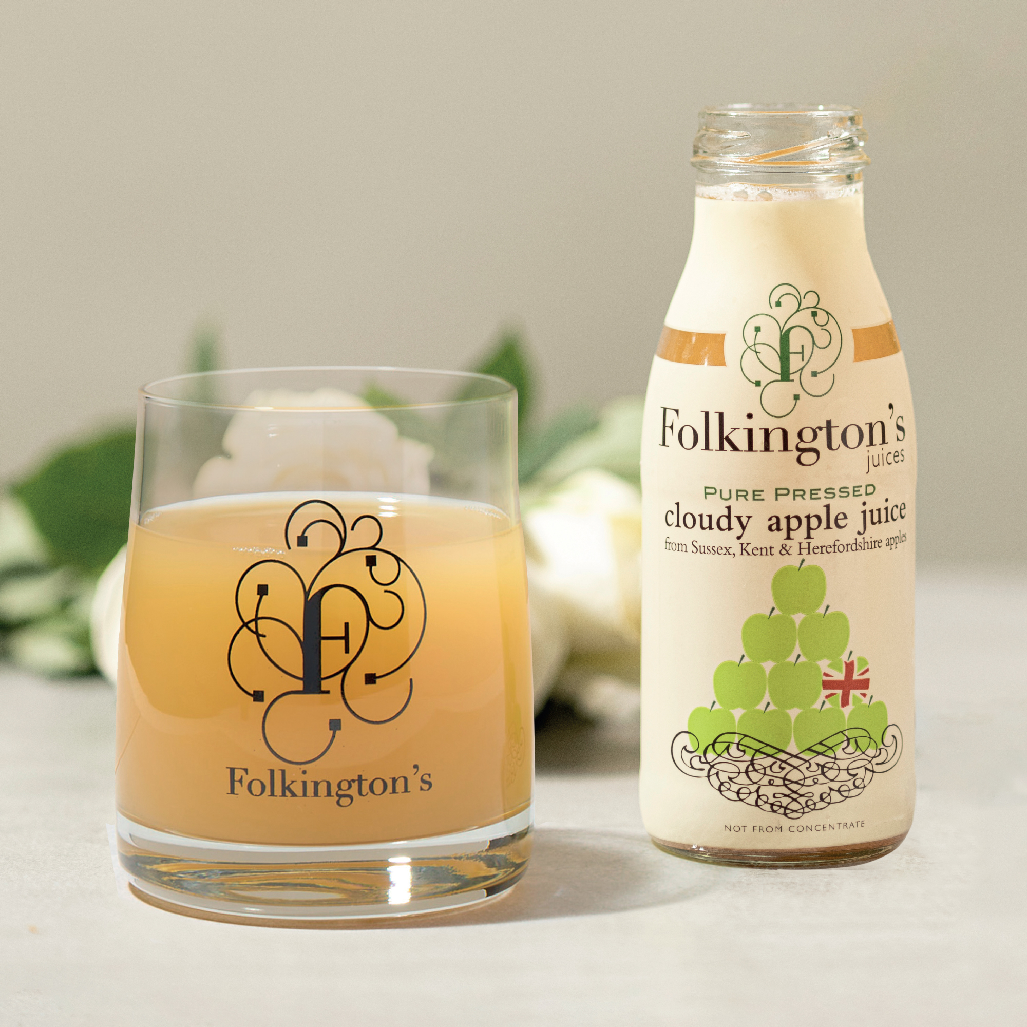 FOLKINGTONS CLOUDY APPLE JUICE 12 X 250ML