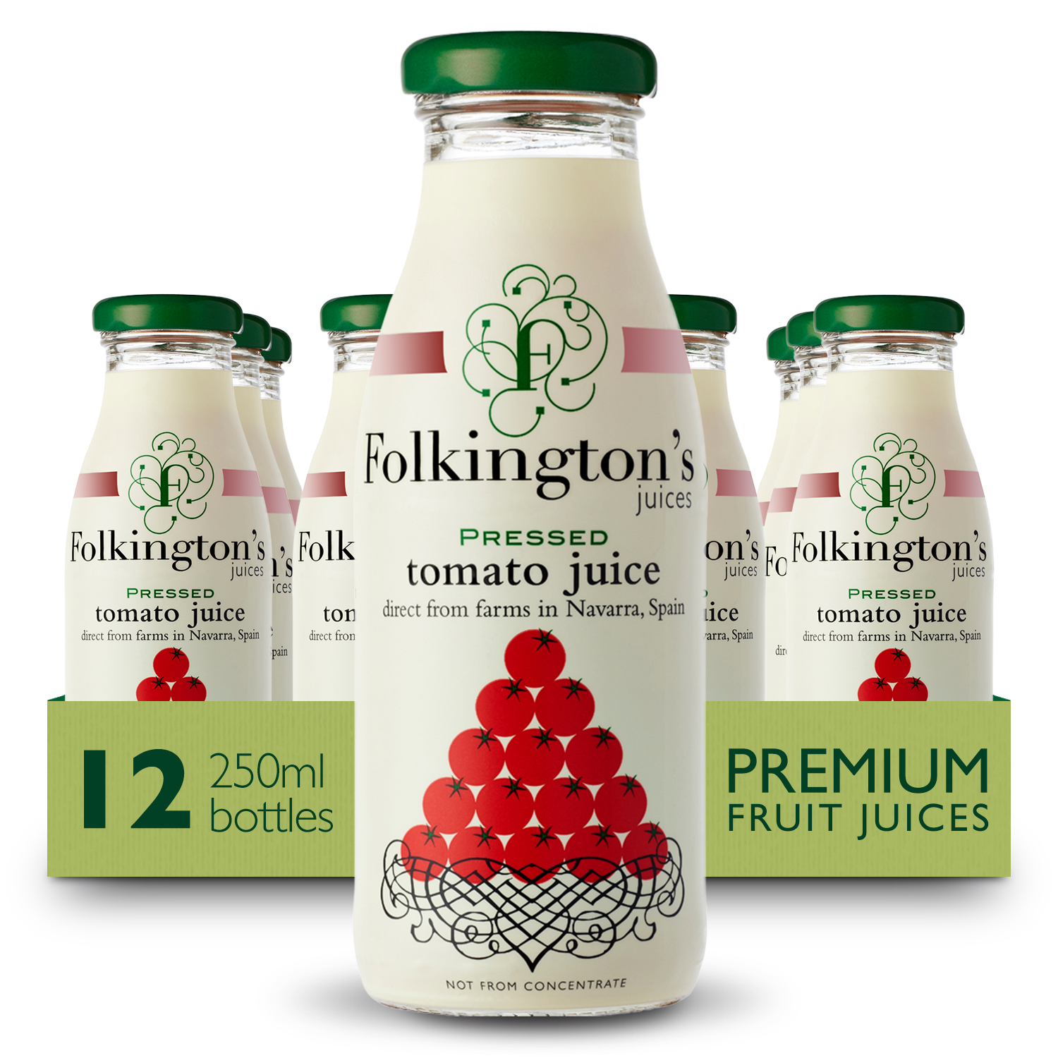 FOLKINGTONS TOMATO JUICE 12 X 250ML