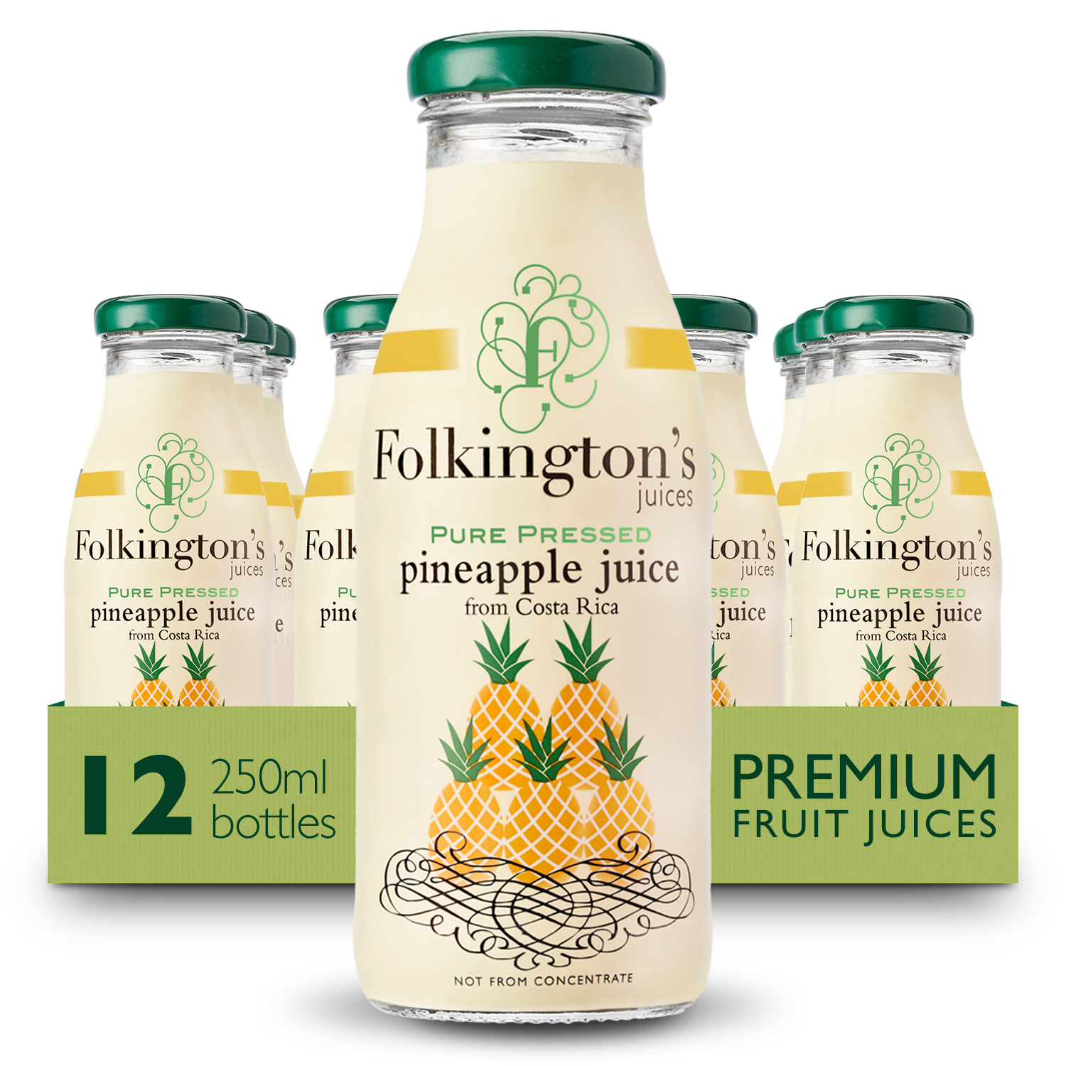 FOLKINGTONS PINEAPPLE JUICE 12 X 250ML