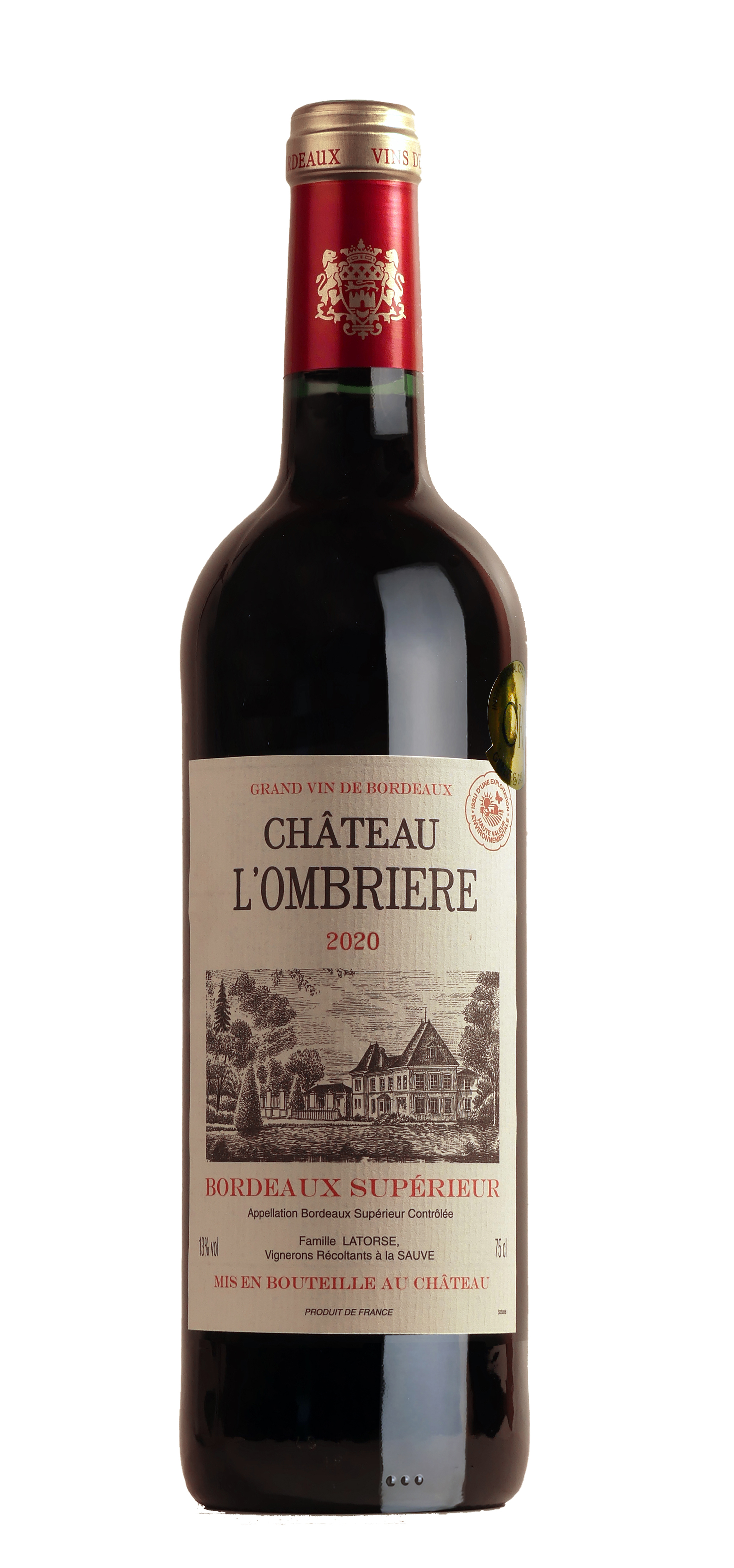 CHATEAU L'OMBIERE BORDEAUX SUPERIEUR 13% 75CL