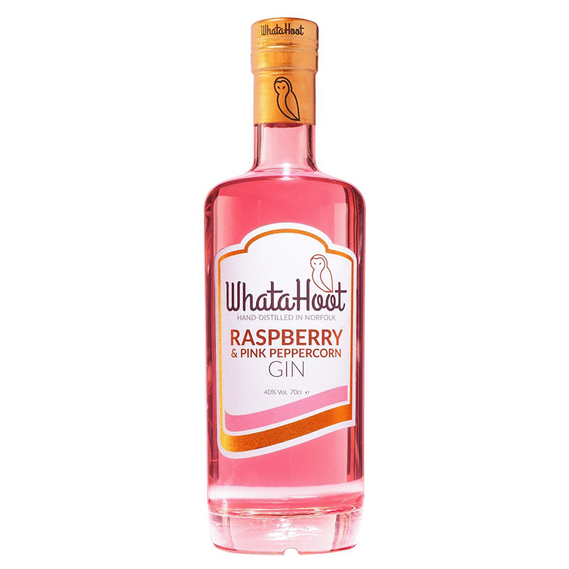 WHATAHOOT RASPBERRY & PINK PEPPERCORN GIN 70CL